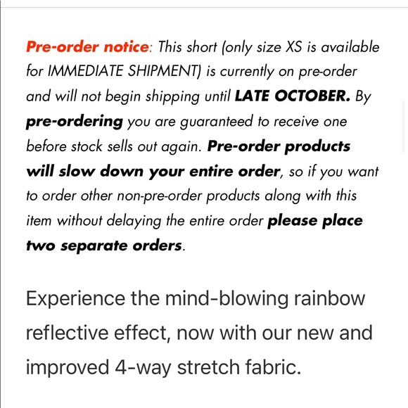 Very hard to get! Flexliving reflective shorts size SMALL! - Picture 5 of 9